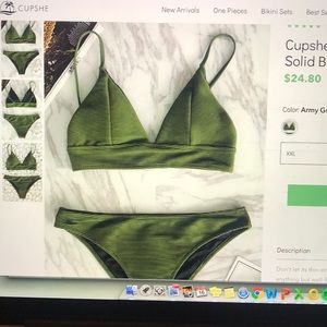 Cupshe relaxation exercises solid bikini set